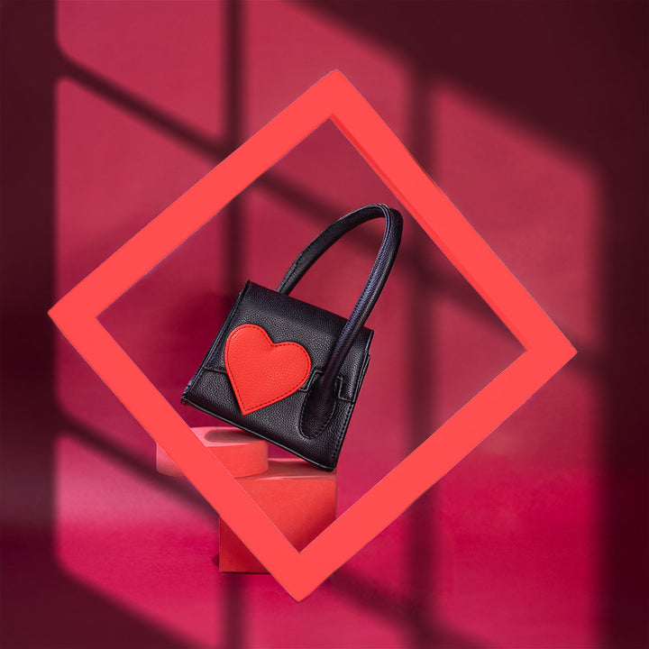 Black Heartbound Tote Mini - Suave Bags  