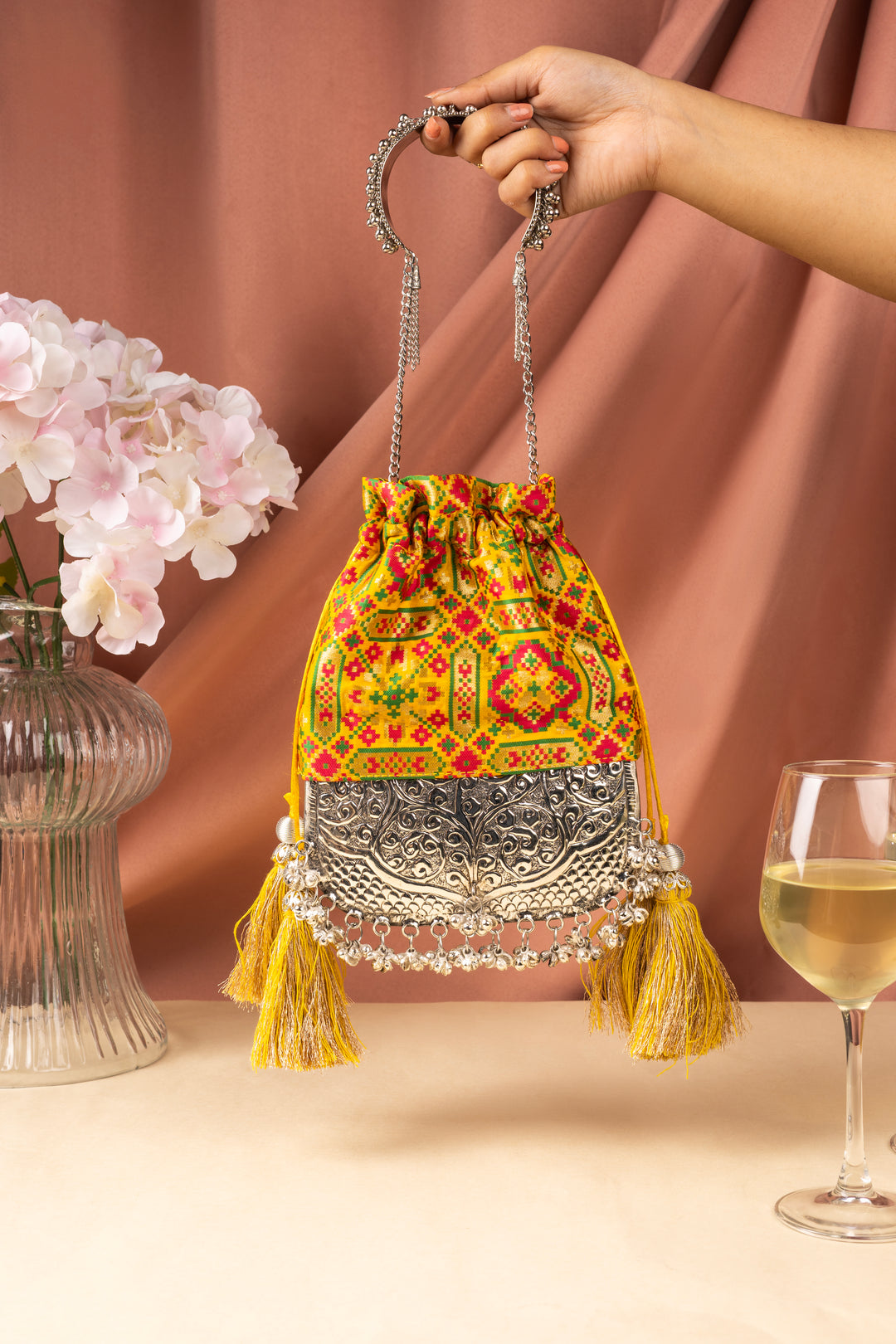 Yellow Patola Bliss Bag - Suave Bags  #