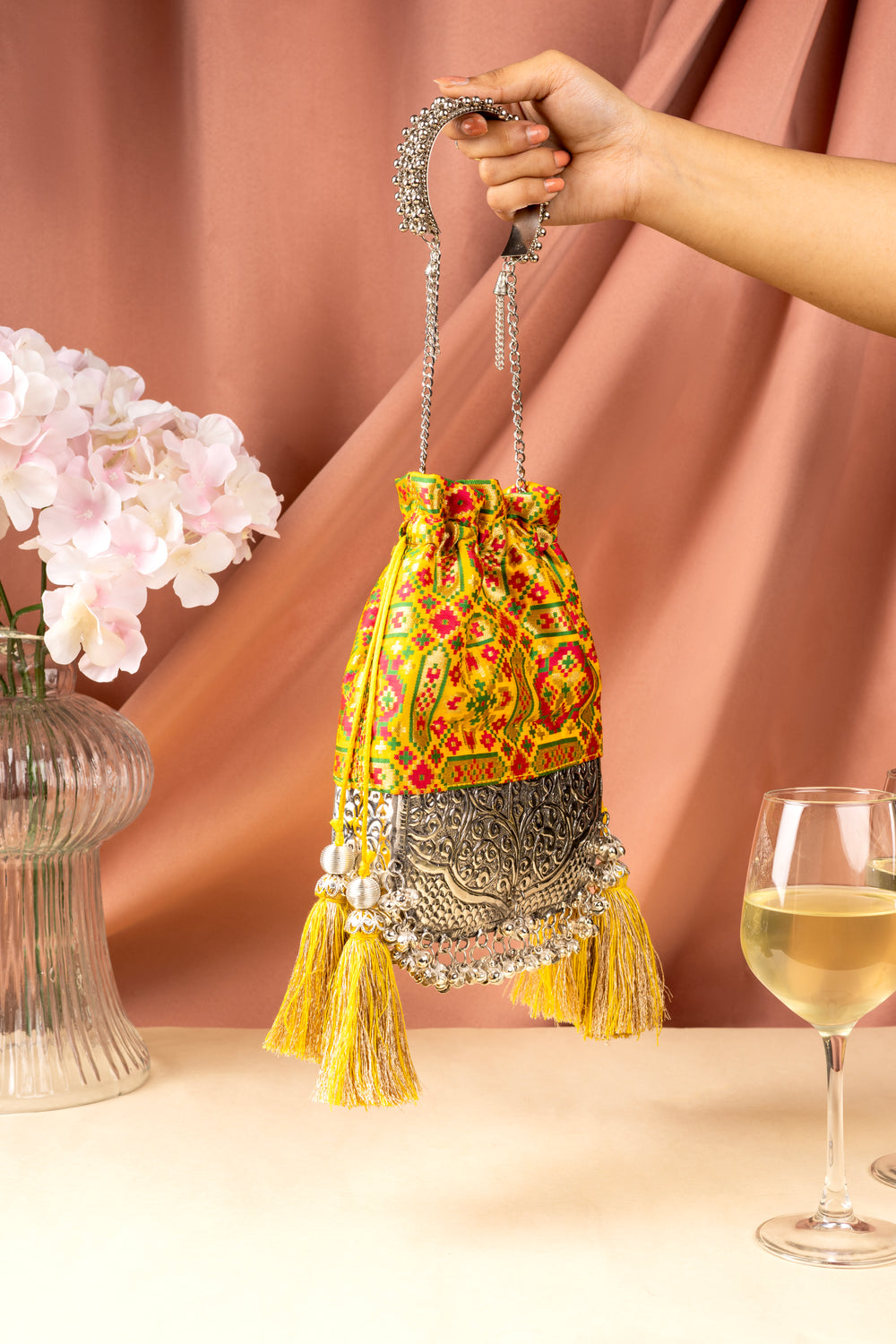 Yellow Patola Bliss Bag - Suave Bags  #