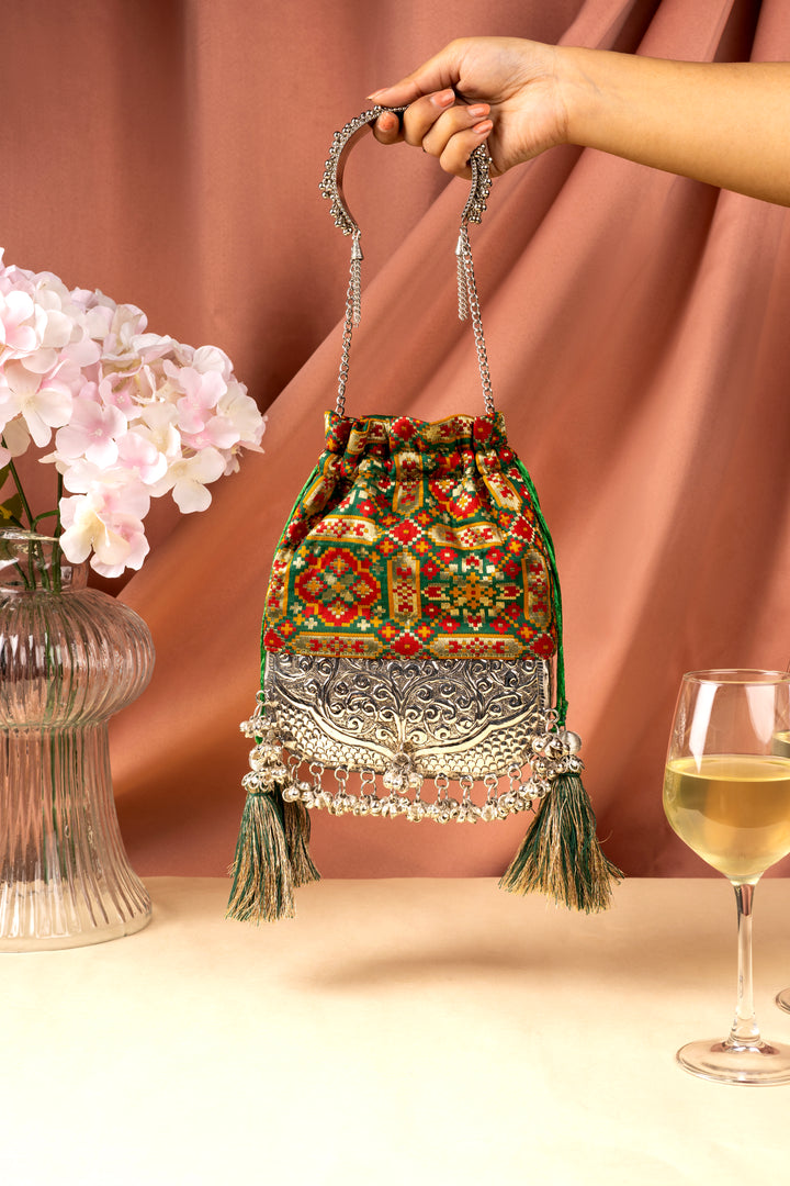 Bottle Green Patola Bliss Bag - Suave Bags  