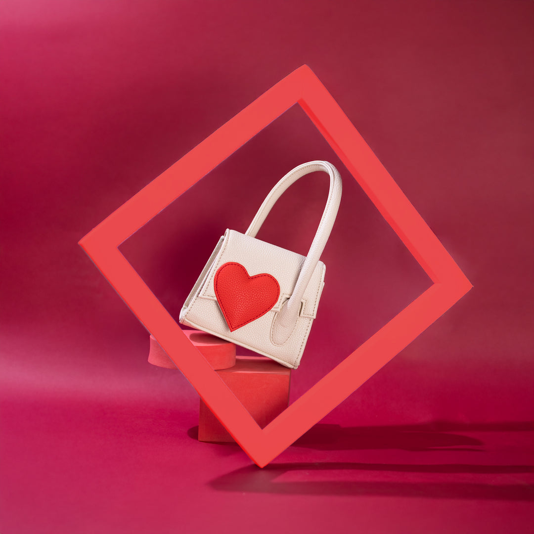 White Heartbound Tote Mini - Suave Bags  