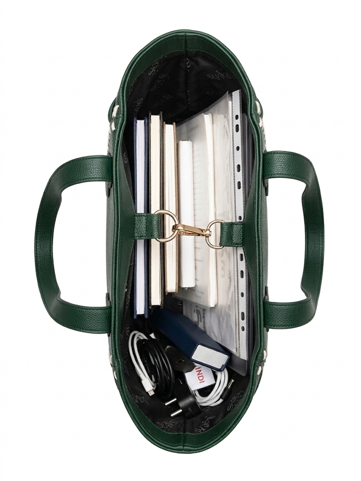 The Sienna Stitch Tote - Olive