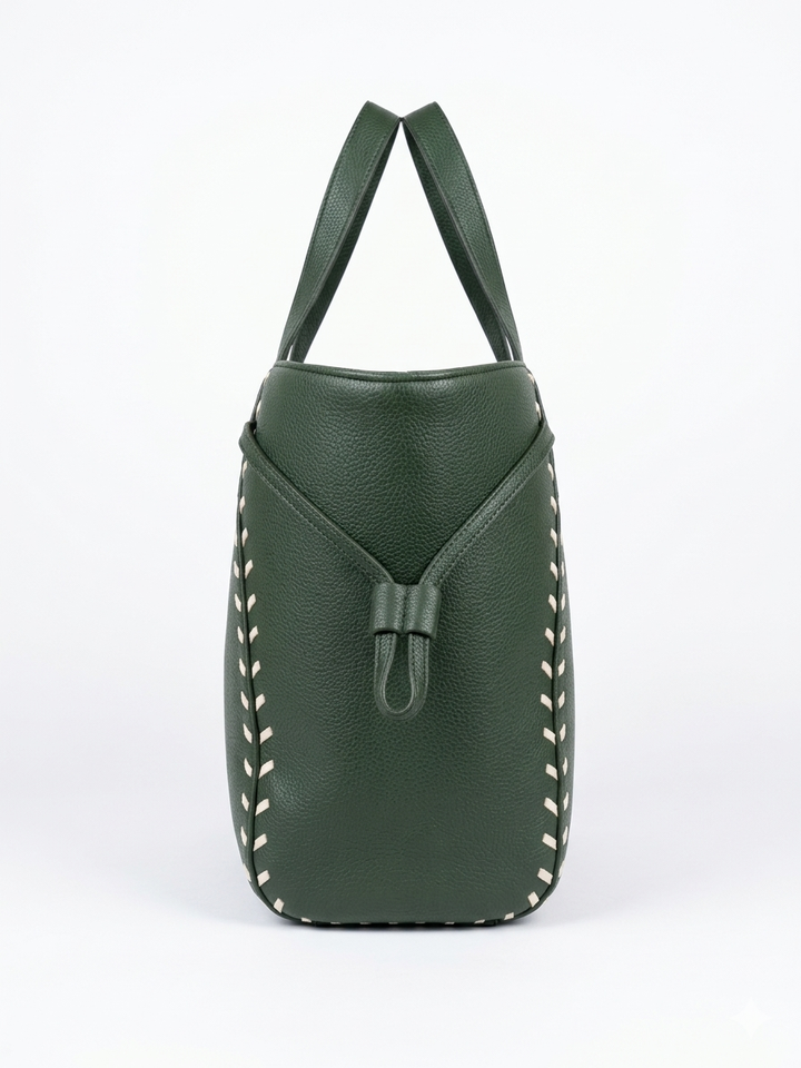 The Sienna Stitch Tote - Olive
