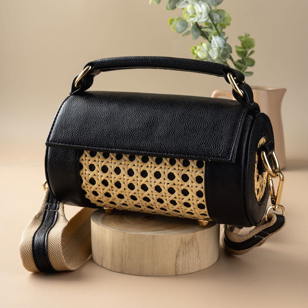 Classic Black Meadow Roller Clutch - Suave Bags  #