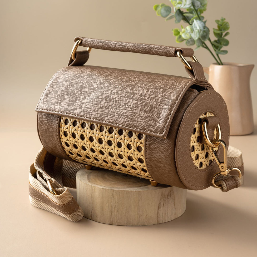 Tan Meadow Roller Clutch - Suave Bags  #