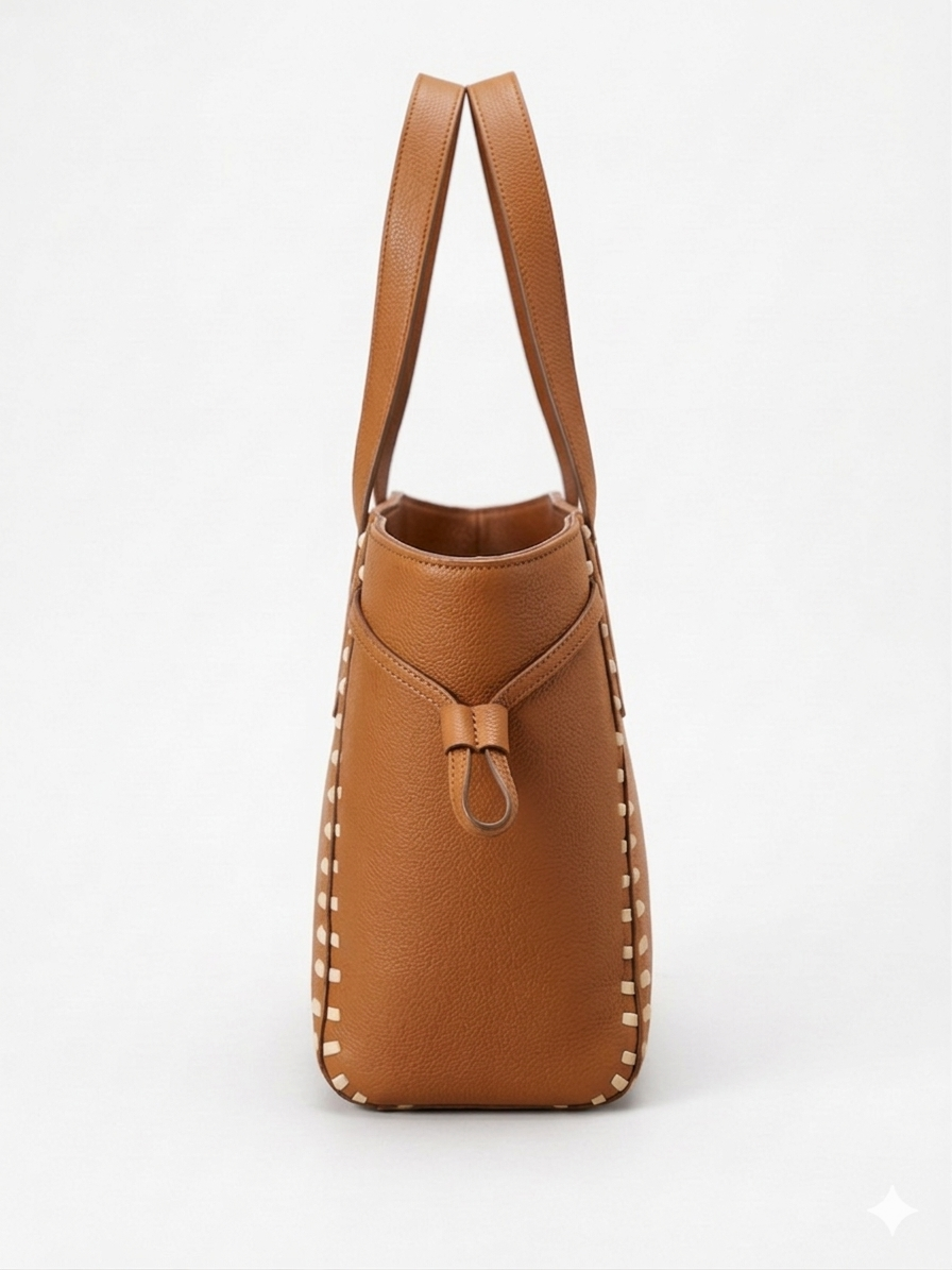 The Sienna Stitch Tote - TAN