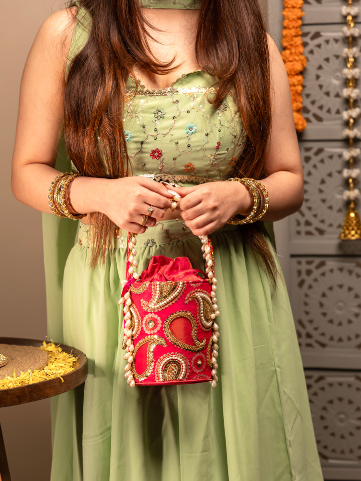 Mehraz Bucket Bag - Rani pink - Suave Bags  