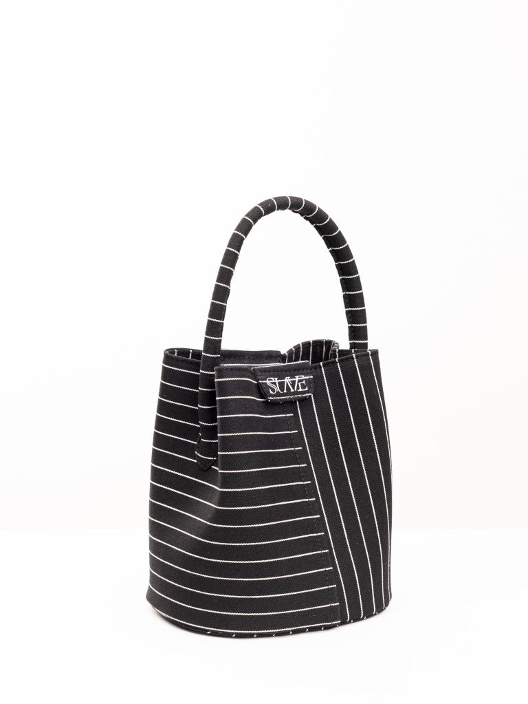 Black Soho Denim Bucket Bag