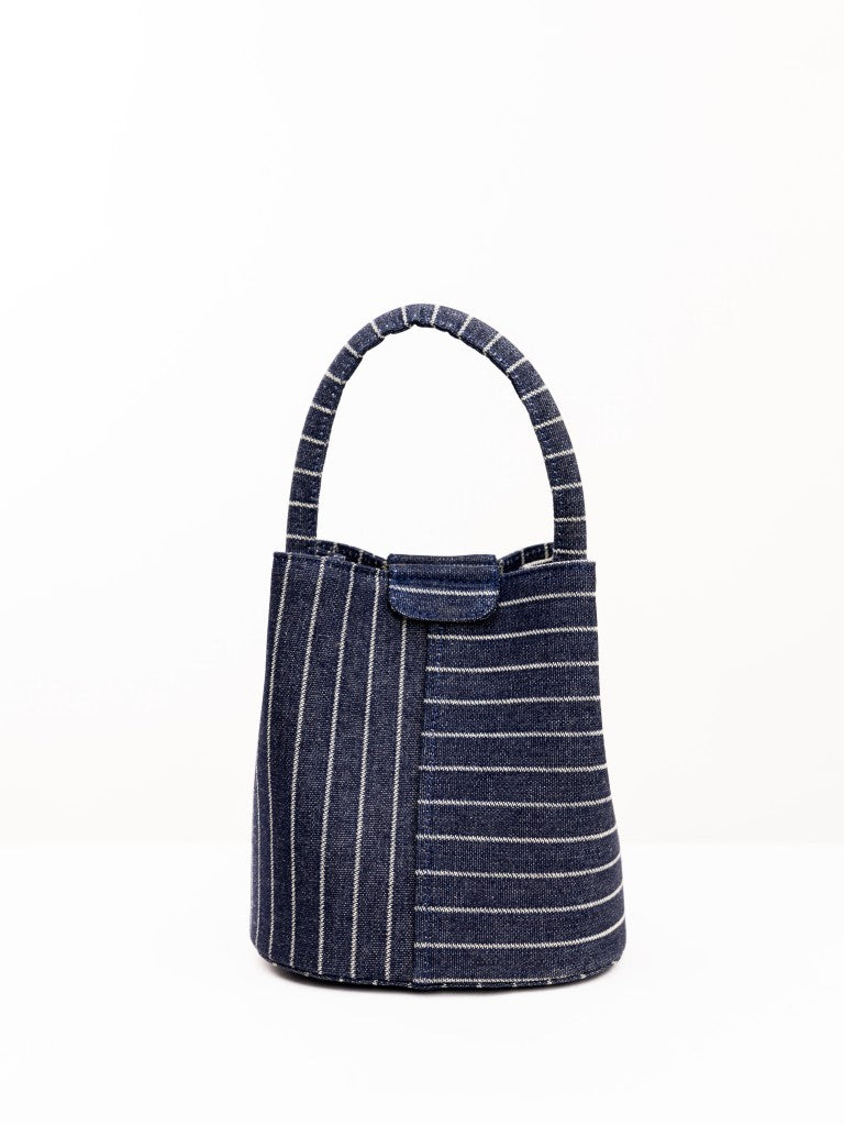 Navy Soho Denim Bucket Bag