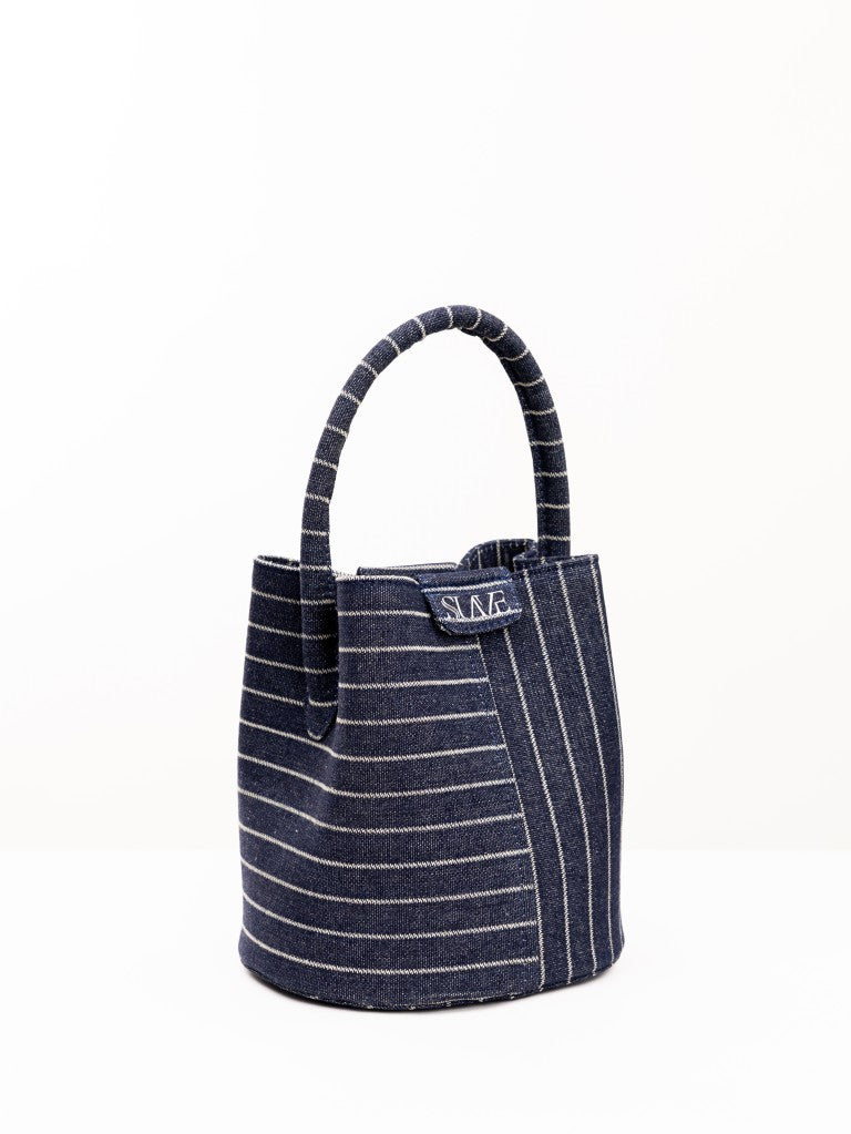 Navy Soho Denim Bucket Bag