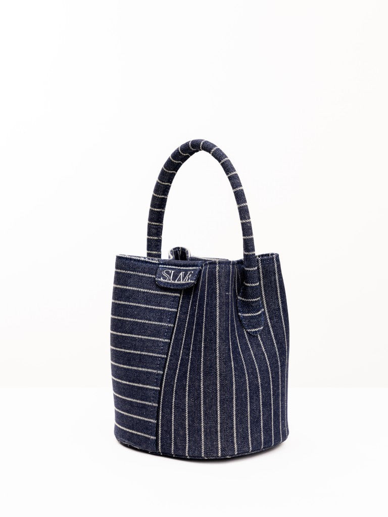 Navy Soho Denim Bucket Bag