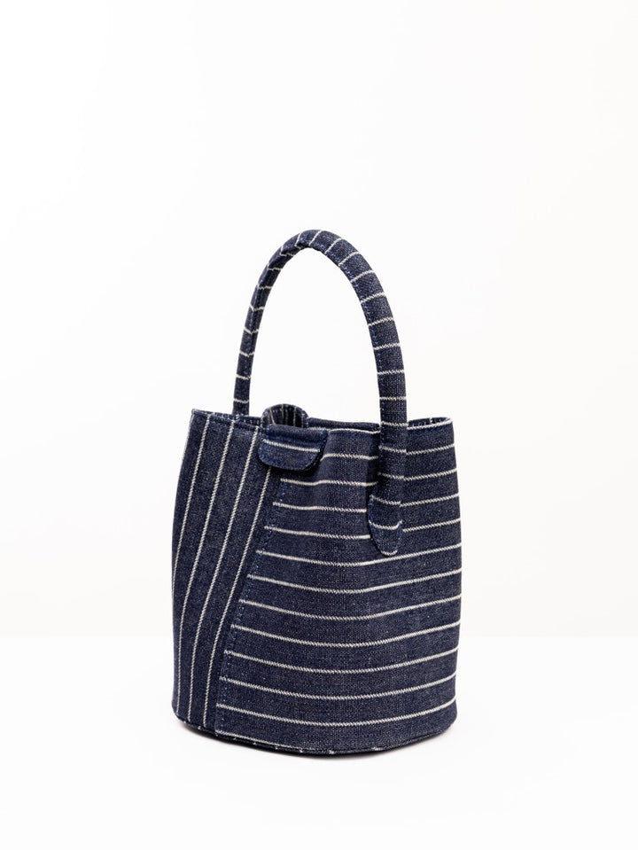 Navy Soho Denim Bucket Bag