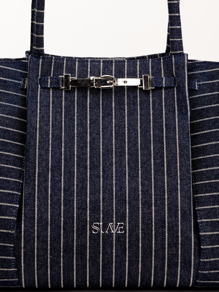 Navy Harper Denim Tote