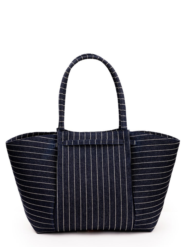Navy Harper Denim Tote
