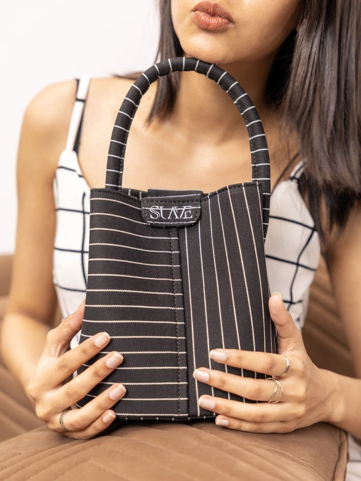 Black Soho Denim Bucket Bag