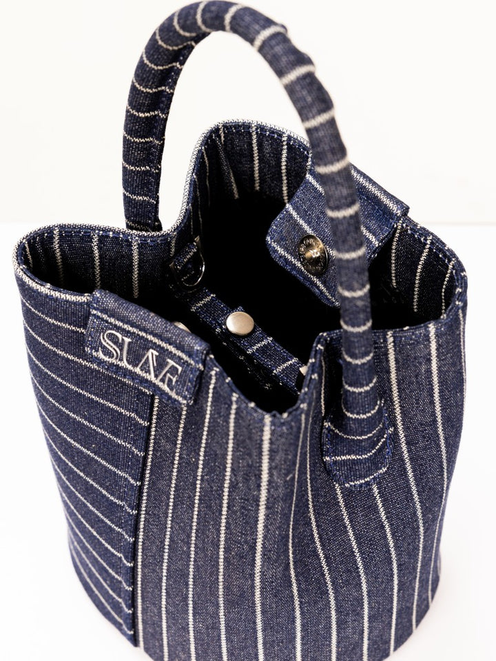 Navy Soho Denim Bucket Bag