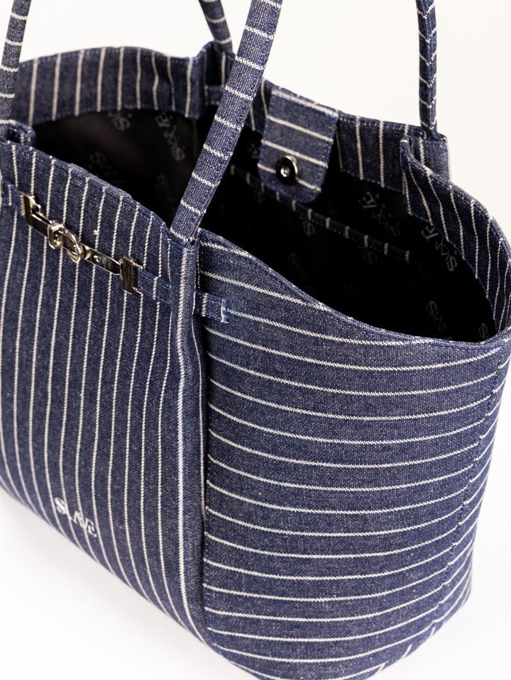 Navy Harper Denim Tote