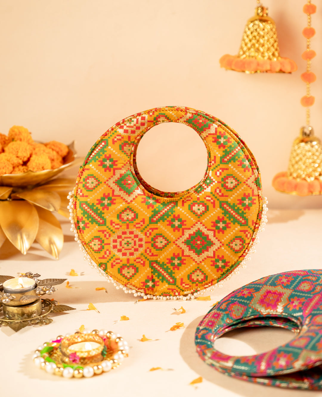 Sunshine Yellow Barkat Patola Bag - Suave Bags  #