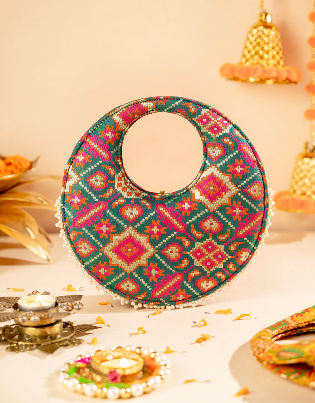 Teal Blue Barkat Patola Bag - Suave Bags  #