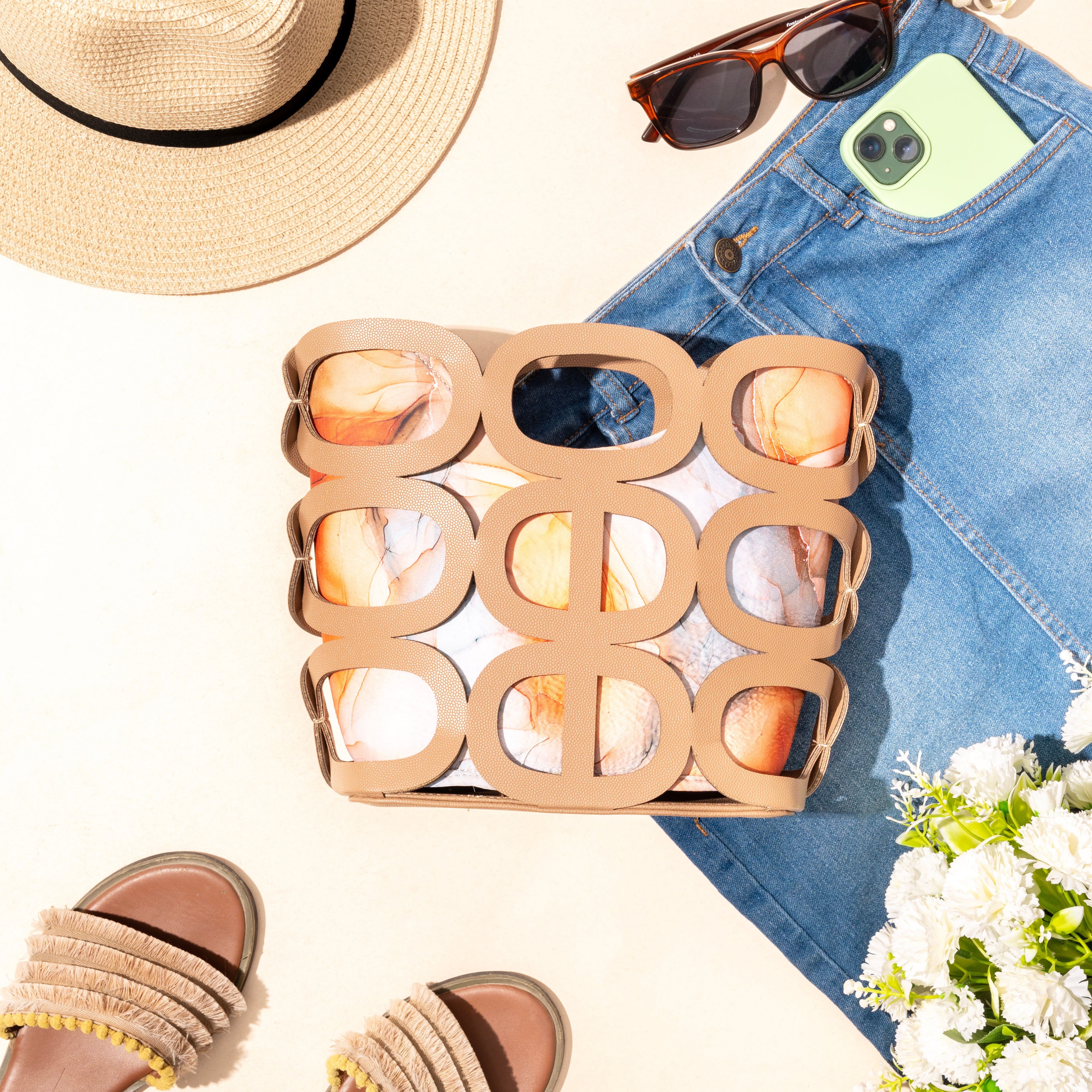 Tan Coastal Chic Bag - Suave Bags  #