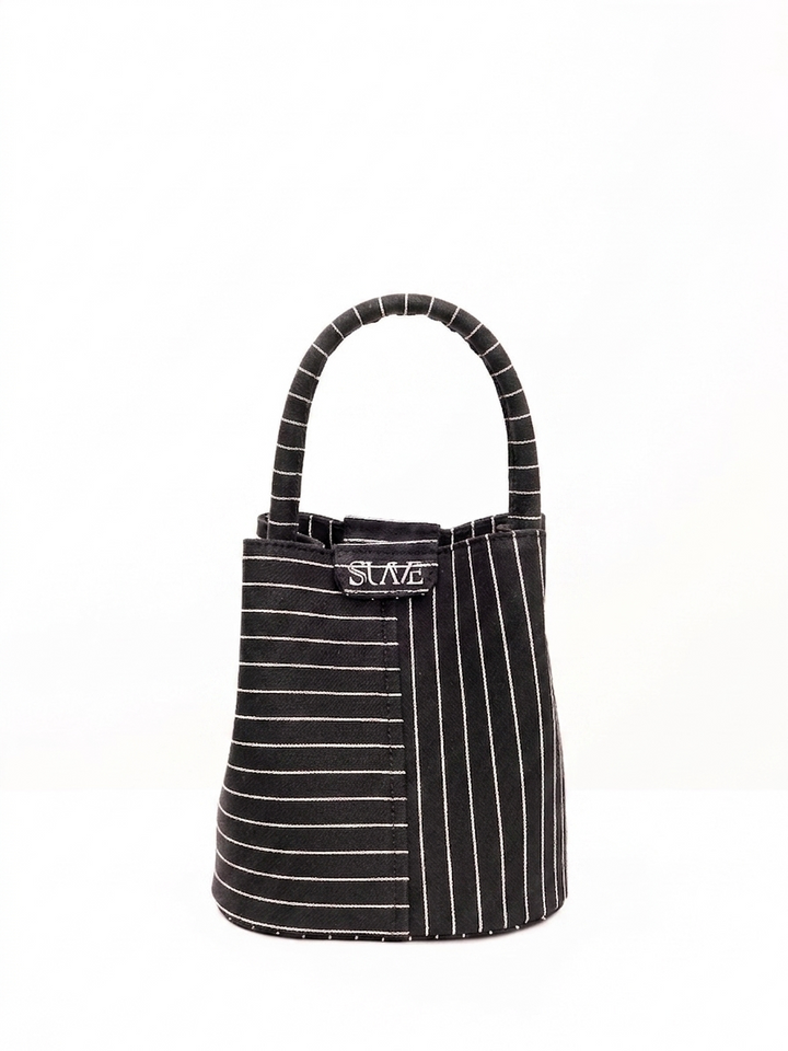 Black Soho Denim Bucket Bag