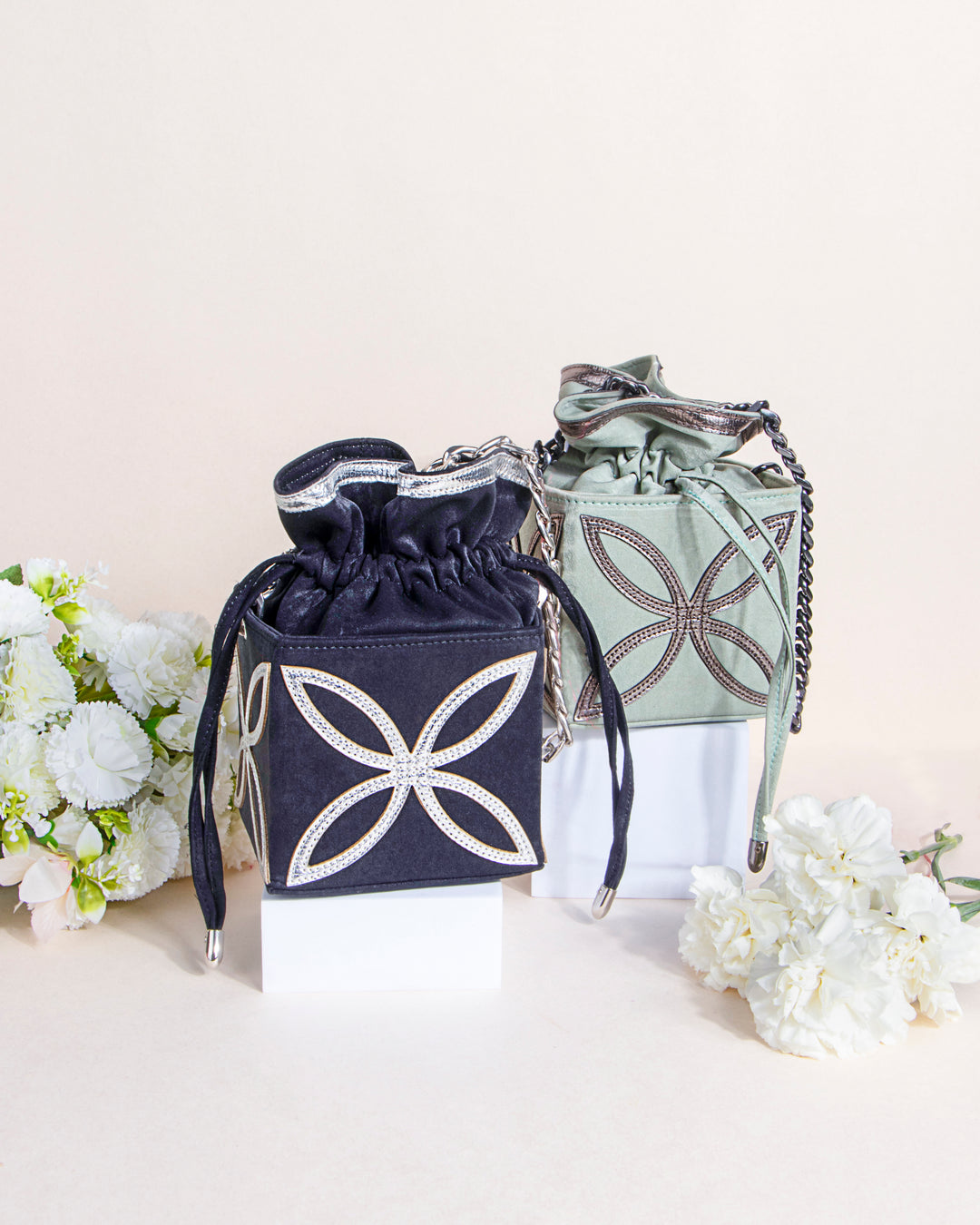 Sage Green Kohinoor Potli Bag - Suave Bags  