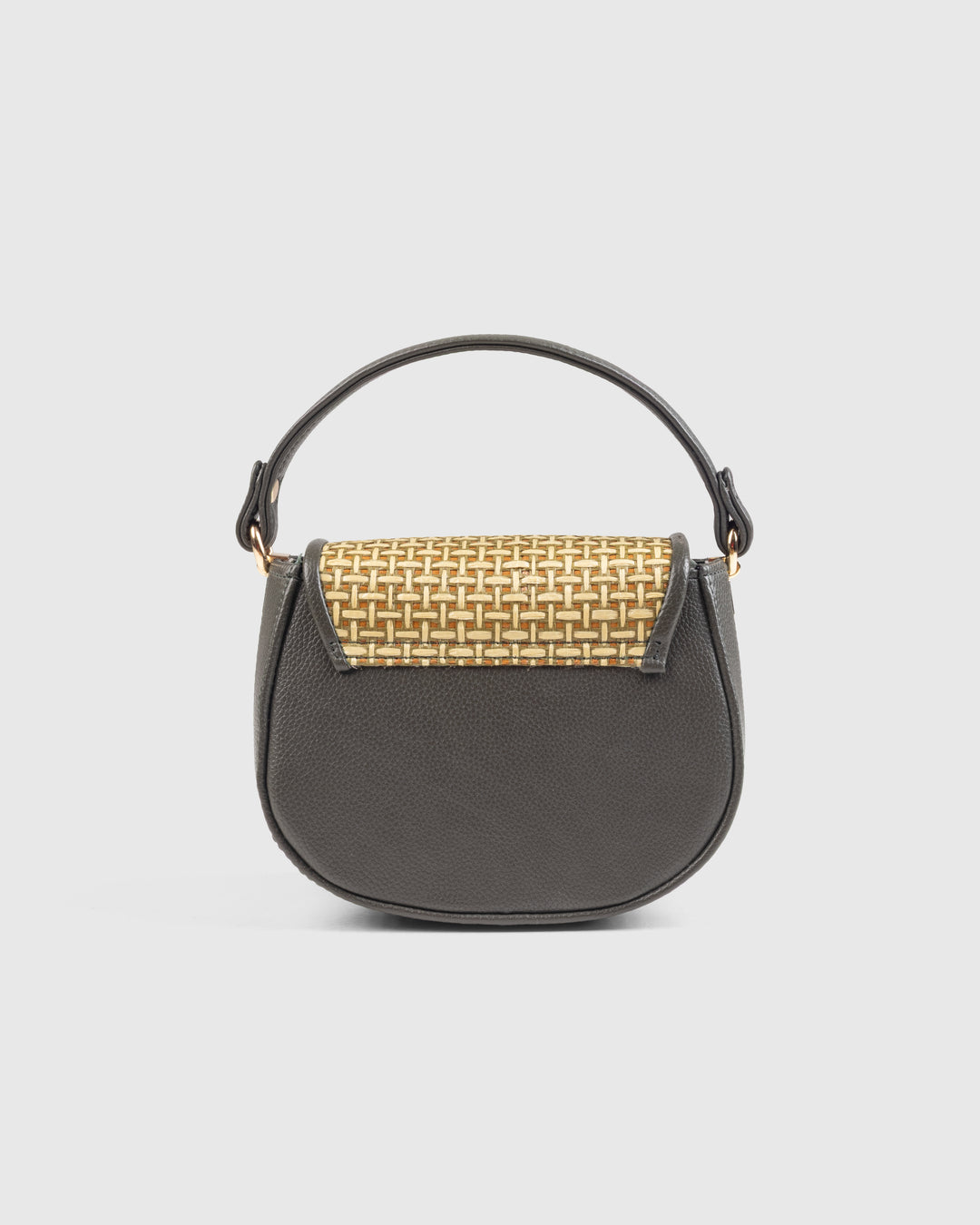 The Solara Satchel – Bamboo Cane &amp; Vegan Leather Handbag (Olive Natural) - Suave Bags  