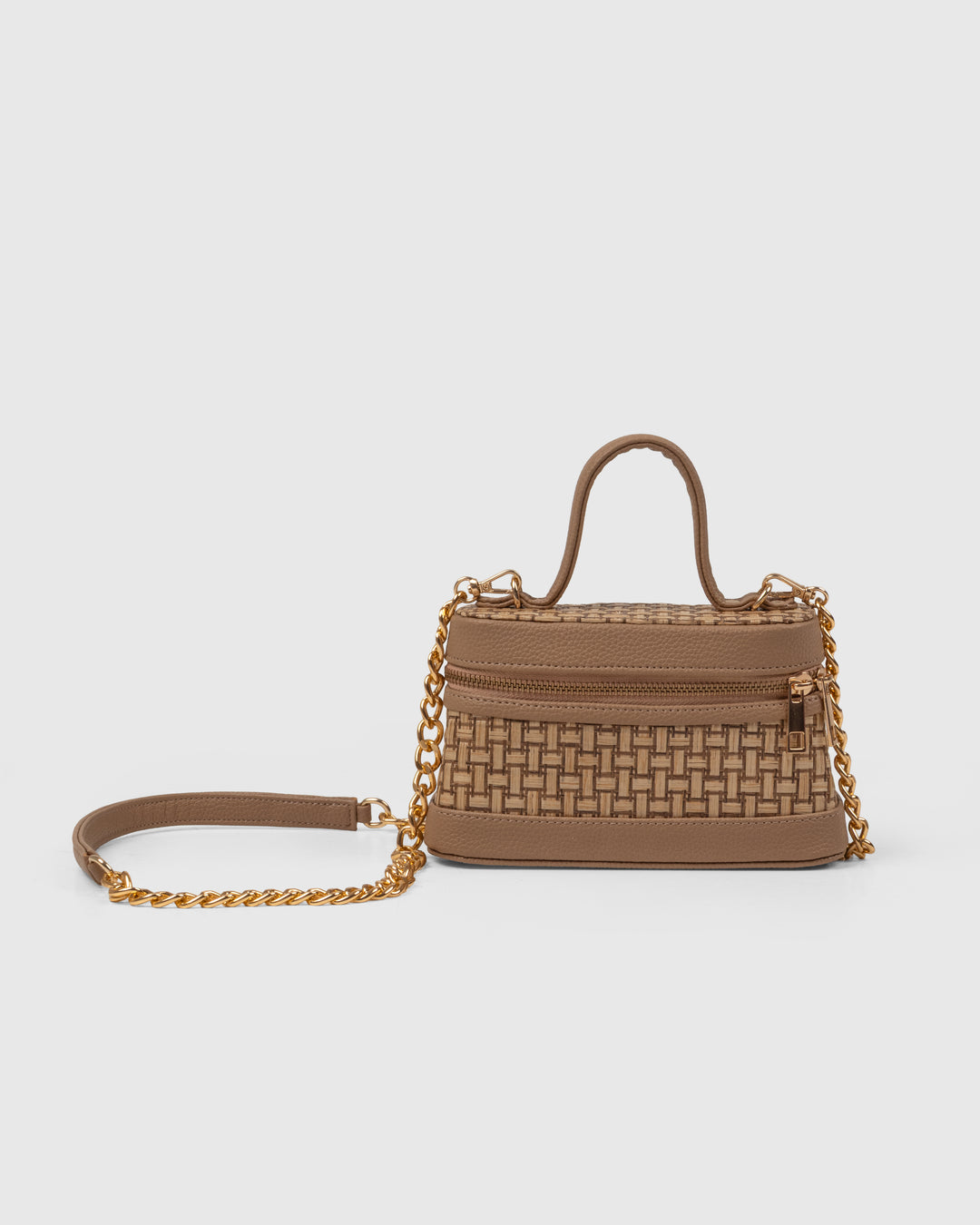 Lunara Weave Crossbody– Bamboo Cane &amp; Vegan Leather Handbag (Tan Natural) - Suave Bags  