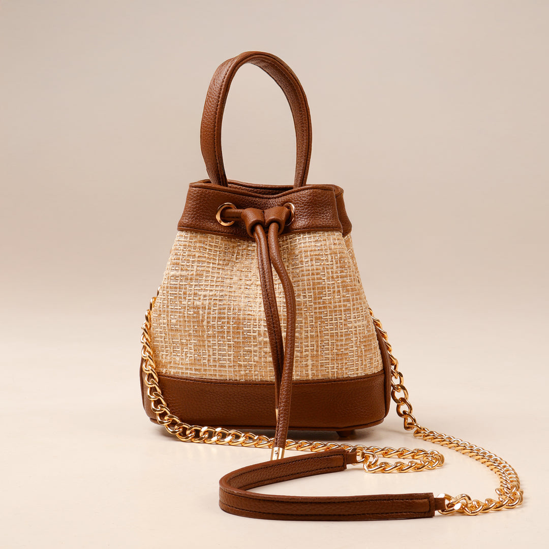 The Urban Tweed Brown Bucket Bag - Suave Bags  #