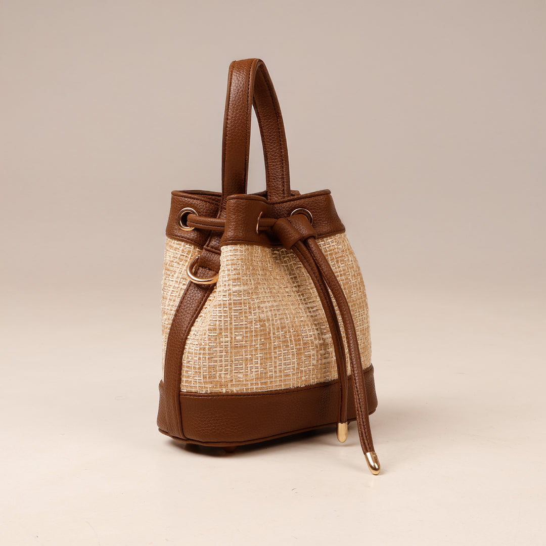 The Urban Tweed Brown Bucket Bag - Suave Bags  
