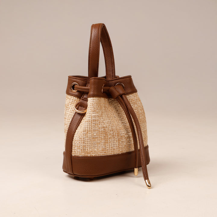 The Urban Tweed Brown Bucket Bag - Suave Bags  