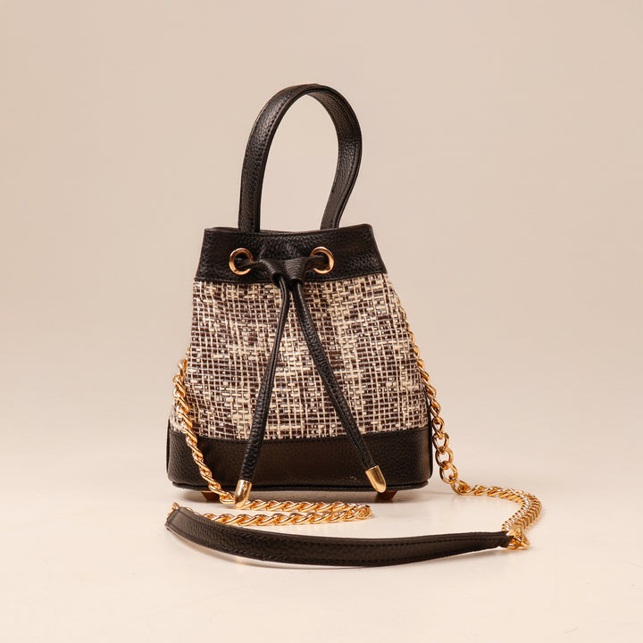 The Urban Tweed Black Bucket Bag - Suave Bags  