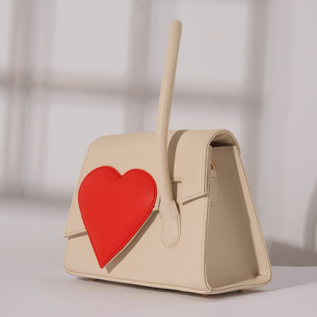 Off-White Heartbound Tote - Suave Bags  