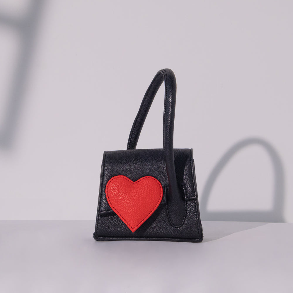 Black Heartbound Tote Mini - Suave Bags  #
