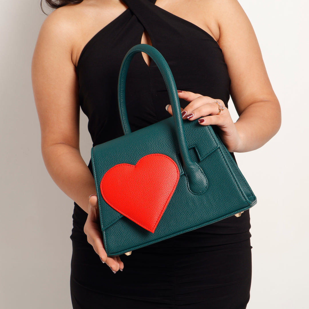 Emerald Green Heartbound Tote - Suave Bags  #