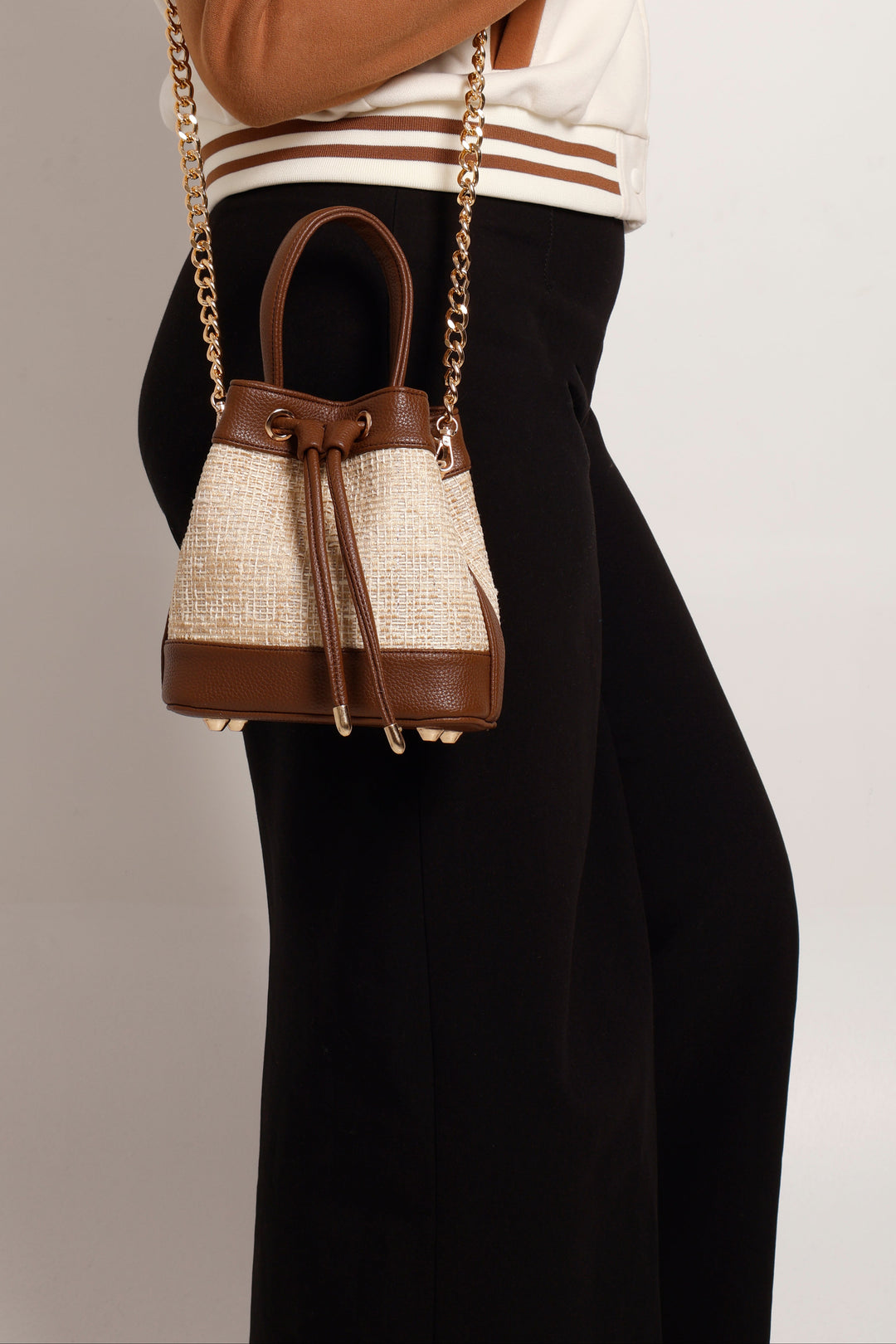 The Urban Tweed Brown Bucket Bag - Suave Bags  
