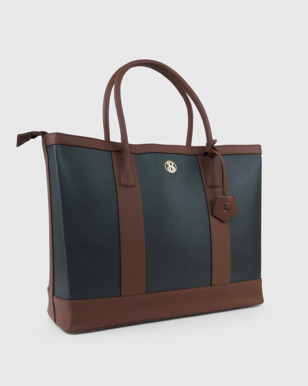 The Cambridge Classic Tote-Olive / tan Combo - Suave Bags  
