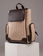 Brown Mono Nomad Backpack - Suave Bags  